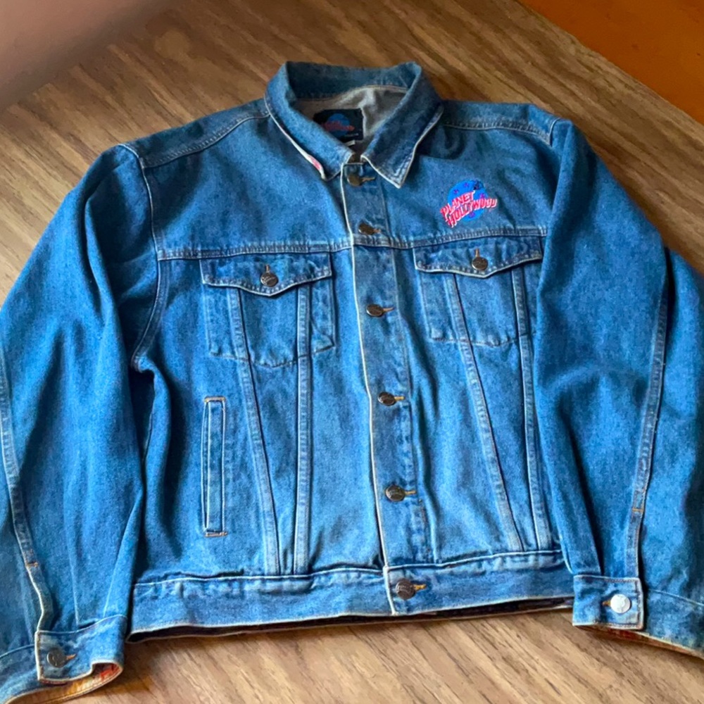 90s planet Hollywood denim jean jacket